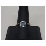 .925 Sterling Silver Aquamarine Ring .925 Sterling Silver Aquamarine Ring