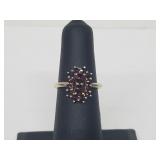 Vermeil/.925 Sterl Silver Garnet Ring