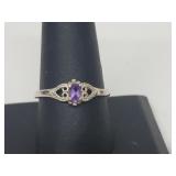 .925 Sterling Silver Amethyst Ring .925 Sterling Silver Amethyst Ring
