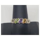 .925 Sterling Silver Multii Gemstone Ring .925 Sterling Silver Multii Gemstone Ring