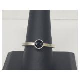 .925 Sterling Silver Black Stone Ring