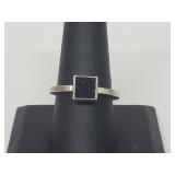 .925 Sterling Silver Black Stone Ring .925 Sterling Silver Black Stone Ring