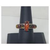 .925 Sterling Silver Amber Ring .925 Sterling Silver Amber Ring