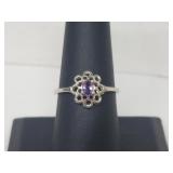 .925 Sterling Silver Amethyst Ring