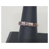 .925 Sterling Silver Amethyst Ring