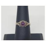 .925 Sterling Silver Amethyst Ring