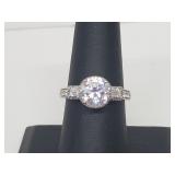 .925 Sterling Silver Engagement Style Ring .925 Sterling Silver Engagement Style Ring