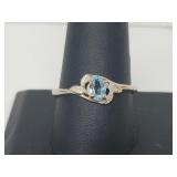 .925 Sterling Silver Aquamarine Ring .925 Sterling Silver Aquamarine Ring