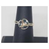 .925 Sterling Silver Aquamarine Ring