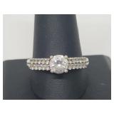 .925 Sterliong Silver CZ Engagement Ring