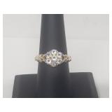 .925 Sterling Silver Moonstone Flower Ring .925 Sterling Silver Moonstone Flower Ring