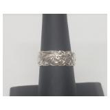 .925 Sterling Silver Floral Band .925 Sterling Silver Floral Band