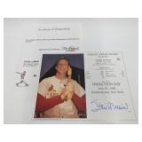 Stan Musial AUTO HOF Stats/Photo W/ Certificate