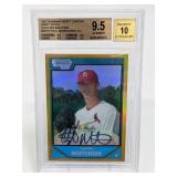 2007 Bowman Chrome Gold C. Mortensen AU Beckett9.5