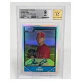 2007 Bowman Chrome Ref. Chris Perez AUTO Beckett 9