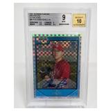 2007 Bowman Chrome XFrac. Chris Perez AU Beckett 9