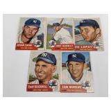 1953 Topps Baseball New York Yankee Cards