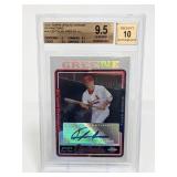 2005 Topps Up. Chrome Ref Tyler Greene AU Beckett9