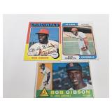 (3) Bob Gibson Baseball Cards