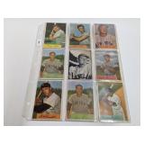 1953/54 Bowman 9 Cards