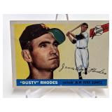 1955 Topps Baseball - Dusty Rhodes # 1 Card
