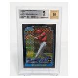 2003 Bowman Chrome XFrac Brandon Wood AU Beckett 9