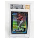 2003 Bowman Chrome Ref. Brandon Wood AU Beckett 9