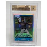 2007 Bowman Chrome Ref Emmanuel Burriss Beckett9.5