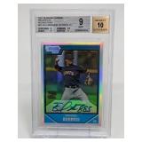 2007 Bowman Chrome R. Emmanuel Burriss AU Beckett9