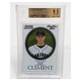 2005 Bowman Sterling Jeff Clement Beckett 9.5