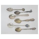 Set of 6 Sterling Collector Spoons  46.7 Grams