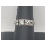 .925 Sterling Silver Flower Ring