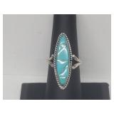 .925 Sterl Silv Martinez Turquoise Ring