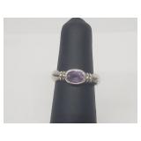 .925 Sterling Silver Amethyst Ring