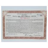 Magna Pipeline Company Ltd Stock Certificate