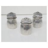 Set of 3 Mini Individual Salt & Peppers
