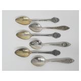 Set of 6 Sterling Collector Spoons  64.1 Grams