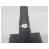 .925 Sterling Silver Solitaire Engagement Ring