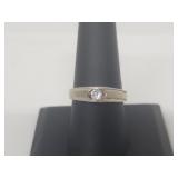 .925 Sterling Silver Clear Stone Ring