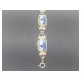 .835 Sterling Silver Dutch Delft Windmill Link Bra