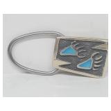 .925 Sterling Silver Native Amer Turquoise Key