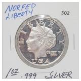 1oz .999 Silver Norfed $10 Liberty