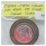 Circus Circus Las Vegas .999 Silver Casino Token