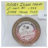 Players Isl St Louis, MO .999 Silver Casino Token