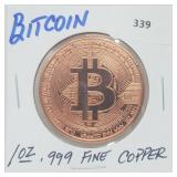 1oz .999 Copper Bitcoin Round