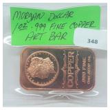 1oz .999 Copper Morgan Dollar Art Bar