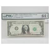 PMG 1963A Chicago $1 Federal Reserve Note