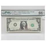 PMG 1963A Chicago $1 Federal Reserve Note