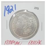 1921 90% Silver Morgan $1 Dollar