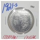 1921-S 90% Silver Morgan $1 Dollar